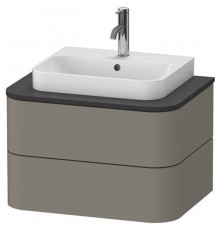 Duravit Happy D.2 Plus Тумба подвесная 65x55х40.8см, с раковиной и 2 ящиками, цвет: stone grey satin matt. 2360500000,  HP496009292,  HP031B08080