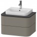 Duravit Happy D.2 Plus Тумба подвесная 65x55х40.8см, с раковиной и 2 ящиками, цвет: stone grey satin matt. 2360500000,  HP496009292,  HP031B08080