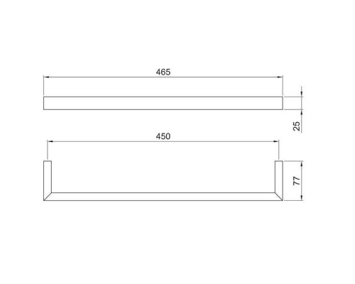 Fantini Linea Полотенцедержатель 45см, подвесной, цвет: хром. 92 02 7711