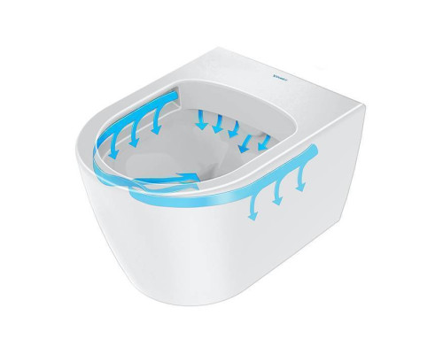 Duravit Soleil by Starck Унитаз подвесной 54х37см, безободковый, HygieneFlush, сиденье микролифт, цвет: белый. 45910920A1