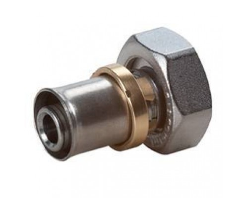 Муфта, Giacomini, RM179E, НГ EK, 3/4, 16 x 2, латунь, никелированная, для труб GIACOTHERM, GIACOFLEX многослойных и полибутиленовых Муфта, Giacomini, RM179E, НГ EK, 3/4, 16 x 2, латунь, никелированная, для труб GIACOTHERM, GIACOFLEX многослойных и полибутиленовых
