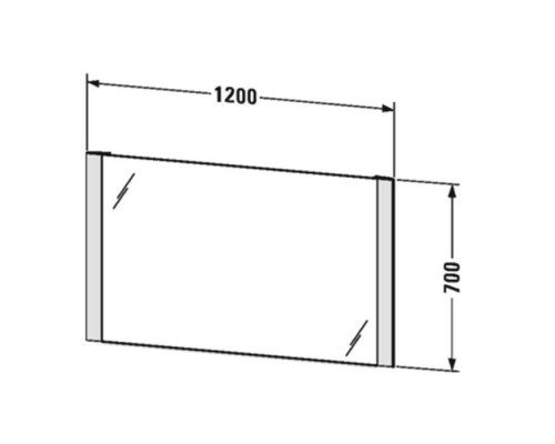 Duravit Зеркало с подсветкой LED 120х70x3.4см версия good IP44, 20ВТ, 4000K. LM7868