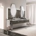 VITAGE milldue edition HILTON 06/b Комплект мебели 226х56х77см напольный, 2 раковины, 2 зеркала, с подсветкой, цвет: alabastro bronze/полированная сталь. 9264.STEEL.3 (С МЕБЕЛЬЮ), 5819, H123.100.98, 5815.2392.100.98*2.LED, 5818.225.100*2