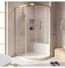 Душевой уголок Cezares Relax RELAX-304-RH-2-120/90-C-BORO 120x90, профиль брашированное золото