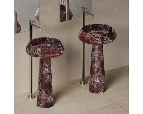 Dea Design Marble Napoli Раковина 54.5х54.5х90см., напольная, без отв., мрамор, цвет: Rosso Levanto. DD1543 545 RL
