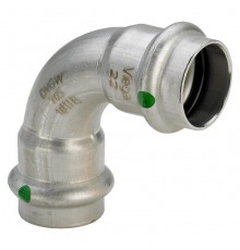 Угольник 90° Viega Sanpress Inox нержавеющая сталь 15 мм. 435639