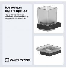 Набор Стакан WHITECROSS Cubo CU2430BL черный матовый + Мыльница CU2420BL черная матовая