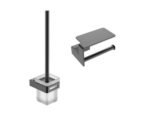 Набор Держатель Boheme Q 10941-GM gun metal + Ершик 10954-GM Gun Metal