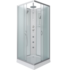 Душевая кабина Niagara Classic NG-1101-14BKTG 90х90 см, без крыши, с гидромассажем и тропическим душем