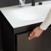 Duravit XViu Тумба подвесная 80x48x50.3см, 2 ящика, с раковиной без перелива, с 2 отв под смес, цвет: dark brushed oak/чёрный матовый. XV4615EB272P