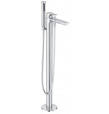 Kludi 48 590 0565 Zenta SL Смеситель для ванны напольный, с душевым набором (внешняя монтажная часть 485900565
