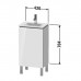 Duravit L-Cube База напольная 44x31.1x70.4см с раковиной, 1 стеклянная полка, 1 дверца, петли слева, цвет: глянцевый белый. LC6580L2222,  07334500411