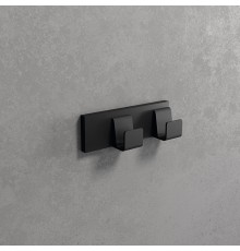 Novellini Kuadra Крючок 12х4см., двойной, цвет: черный матовый. R90AKFPAQM2-H