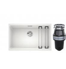 Комплект Мойка Blanco Etagon 700-U белая + Измельчитель KUCHENSTERN Muhle