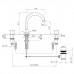 Nicolazzi Festival Смеситель для раковины на 3 отв, цвет: BN+ручки FESP005+FESP006. S2228DBN+FESP005+FESP006