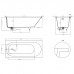 Salini Ornella Kit Ванна 170х80х60см., встраиваемая, S-Sense, донный клапан, сифон, щелевой слив-перелив, цвет: белый глянцевый. 102414G