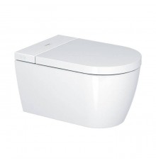 Duravit Starck F Plus Унитаз подвесной, безободковый, с сиденьем Sensowash, инсталляцией и клавишей с системой автосмыва, с покрытием Hygieneglaze, цвет: белый. 612000012002360,  2510092096,  WD1039000060,  WD5013012060