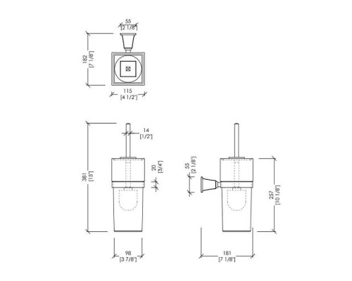 DevonDevon Time Ершик подвесной, цвет: хром. TM320CR