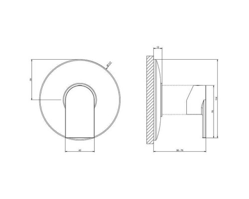 Gessi Emporio Via manzoni Смеситель для душа, встраиваемый, цвет: Black XL. 38654#299