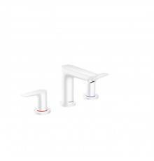 Hansgrohe Talis E Смеситель для раковины 150, на 3 отв, с донным клапаном, излив 112мм, цвет: белый матовый. 71733700