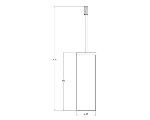 Bertocci Officina 01 Ершик подвесной , цвет: хром/хром. 127 7521 0000 Bertocci Officina 01 Ершик подвесной , цвет: хром/хром. 127 7521 0000