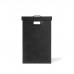 Decor Walther Brownie WB Корзина для белья 38.5x38.5x60.5, с крышкой, напольная, цвет: черная кожа. 0924960