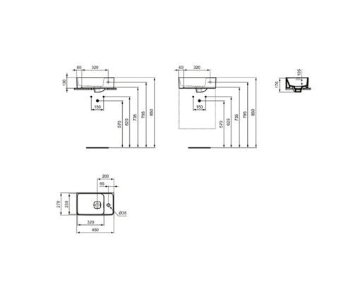 Ideal Standard Strada II Раковина 45x27см., накладная, 1 отв., цвет: белый. T299401 Ideal Standard Strada II Раковина 45x27см., накладная, 1 отв., цвет: белый. T299401