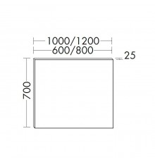 Burgbad Rocio Зеркало 120х70см., подвесное, цвет: серый. SIKC120