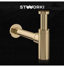 Сифон для раковины STWORKI SD-001GG золото глянец