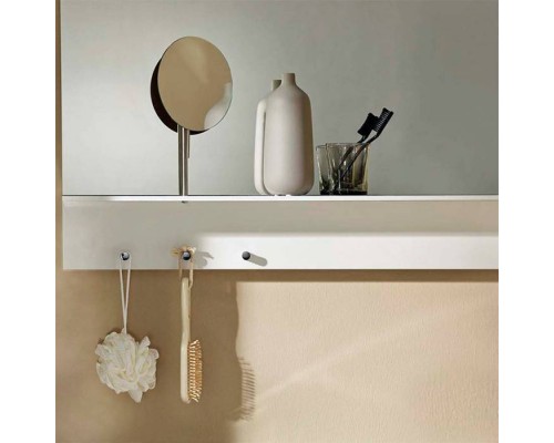 BURGBAD Eqio Зеркало с полкой , светодиод подсв.120х76.9х15см, выкл сбоку справа, 3 крючка, держ для фена справа.. SEZQ120F2009