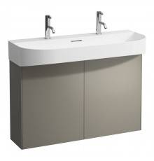 Laufen Sonar Комплект мебели с раковиной, 1000x420x145 мм., с 2 отверстиями для смесителя, база под раковину 975х240х600 мм, 2 дверцы, цвет: титан. 4.0548.4.034.042.1,  8.1034.7.000.107.1