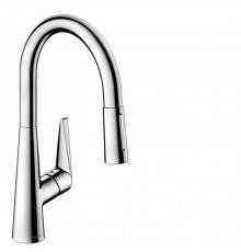 Hansgrohe Talis M51 Смеситель  для кухни на 1 отв, поворотный излив: 21.3см с вытяжным душем, 2jet, h:18.5см, цвет: хром. 73851000