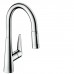 Hansgrohe Talis M51 Смеситель для кухни на 1 отв, поворотный излив: 21.3см с вытяжным душем, 2jet, h:18.5см, цвет: хром. 73851000