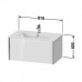 Duravit XViu Тумба подвесная 81x48x40см с раковиной, с 1 выдвижным отделением, цвет: белый глянцевый. 2336830000, XV40260B122