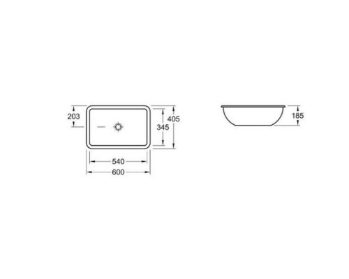VilleroyBoch Loop Friends Раковина 54x34см, без отв., с переливом, наружная сторона в глазури, цвет: альпийский белый. 61630001 VilleroyBoch Loop Friends Раковина 54x34см, без отв., с переливом, наружная сторона в глазури, цвет: альпийский белый. 61630001