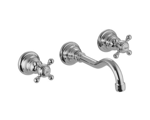 Fima Carlo Frattini Elizabeth F5081/5CR Смеситель для раковины настенный на 3 отверстия, донный клапан click-clack, внутренняя часть (F2230) в комплекте, цвет: хром. F2230, F5081/5CR Fima Carlo Frattini Elizabeth F5081/5CR Смеситель для раковины настенный на 3 отверстия, донный клапан click-clack, внутренняя часть (F2230) в комплекте, цвет: хром. F2230, F5081/5CR