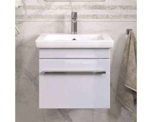 Тумба с раковиной Vigo Land 50, подвесная, белая, раковина Como 50