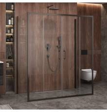 Душевой уголок Cezares Molveno AH 2+2 170+90 C GM IV, 170х90 см, профиль оружейная сталь, стекло прозрачное