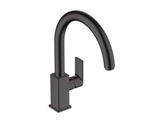 Hansgrohe Vernis Shape M35 Смеситель для раковины, однорычажный, излив 260 мм, цвет: матовый черный . 71871670 Hansgrohe Vernis Shape M35 Смеситель для раковины, однорычажный, излив 260 мм, цвет: матовый черный . 71871670