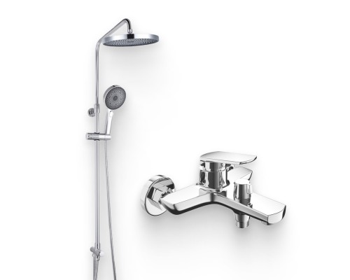 Душевой комплект Смеситель IDDIS Esper ESPSB00i02WA + Стойка SpaHome SPA3F0Ci76