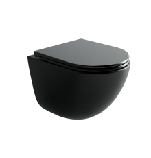 Унитаз подвесной Ceramicanova Vogue CN4008TMB безободковый, черный матовый