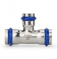 Тройник раструбный переходный Varmega Inox Press 22x15x22. VM719221522