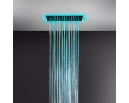 Gessi Afilo Встраиваемая душевая система 30х50см, Тропический ливень и хромотерапия, пульт упр. держатель.треб ист питания на 12B, нужен блок пита, цвет: блестящая сталь. 57401#279,  57006#238