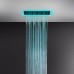 Gessi Afilo Встраиваемая душевая система 30х50см, Тропический ливень и хромотерапия, пульт упр. держатель.треб ист питания на 12B, нужен блок пита, цвет: блестящая сталь. 57401#279,  57006#238