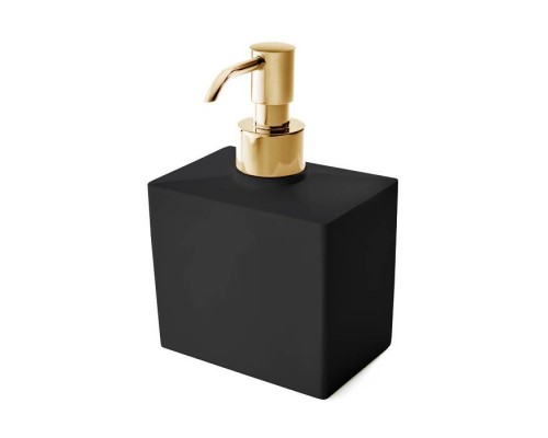 3SC Mood Black Дозатор настольный, композит Solid Surface, цвет: чёрный матовый/золото 24к. . MN01DAGD 3SC Mood Black Дозатор настольный, композит Solid Surface, цвет: чёрный матовый/золото 24к. . MN01DAGD