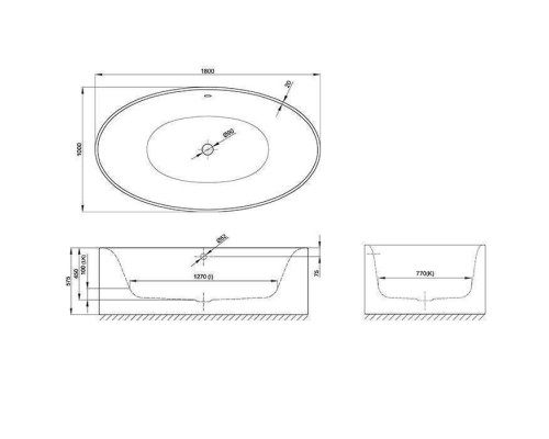 Bette Eve Oval Silhouette Ванна овальная отдельностоящая с шумоизоляцией 180х100х45см, цвет: белый. 6043-000 CFXXS Bette Eve Oval Silhouette Ванна овальная отдельностоящая с шумоизоляцией 180х100х45см, цвет: белый. 6043-000 CFXXS