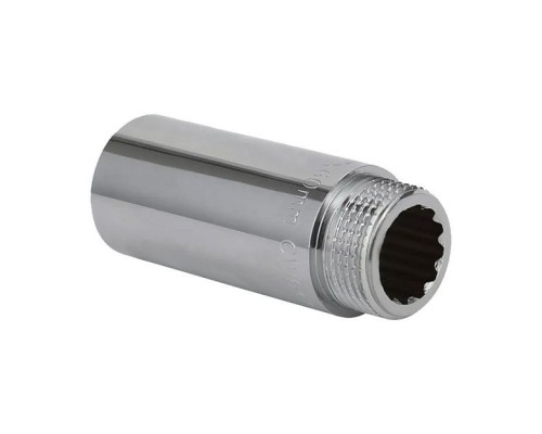 Удлинитель резьбовой латунный Gappo ВР/НР 1/2 х80мм хромированный. G2221