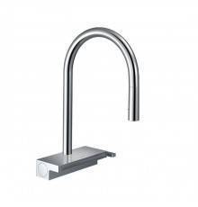 Hansgrohe Aquno Select M81 Смеситель для кухни, 1 отв., с вытяжным душем, 3jet, каскад, sBox, цвет: хром. 73831000