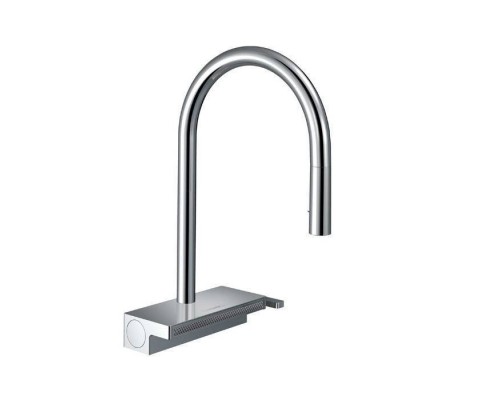 Hansgrohe Aquno Select M81 Смеситель для кухни, 1 отв., с вытяжным душем, 3jet, каскад, sBox, цвет: хром. 73831000 Hansgrohe Aquno Select M81 Смеситель для кухни, 1 отв., с вытяжным душем, 3jet, каскад, sBox, цвет: хром. 73831000