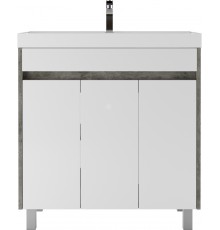 Тумба под раковину без столешницы Домино Karlo Classica 80 напольная, бетон, белая